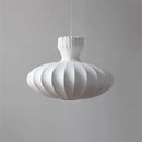 Japanese Wabi Sabi Silk LED White Pendant Lamps by Ljojo - Elegant Indoor Lighting Fixture