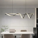 Ljojo Matte Black LED Chandeliers for Dining Room, Kitchen, and Bar - Modern Indoor Pendant Lighting
