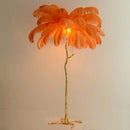 Ljojo Feather Floor Lamp: Luxury Standing Tree Light for Bedroom & Living Room Decoration