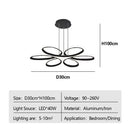 LED Pendant Light 30CM Double Ring Hanging Lamp Minimalist Design for Bedroom Living Room Dining Table by Ljojo