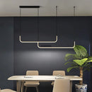 Ljojo LED Chandelier Black Gold Dimmable Kitchen Dining Room Lighting Luminaires
