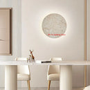 23cm Rotundity Natural Stone LED Wall Lamp for Bedside: Artistic Home Decoration - Warm Light