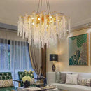 Gold Branch Tassel Crystal LED Pendant Light Modern Luxury Dining Room Living Room Fixture by Ljojo