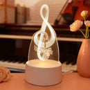 3D LED Night Light in Music Symbol Style - USB Powered Creative Decoration for Music Enthusiasts