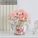 Ljojo™ Ceramic Vase & Flower Arrangement Set - Home Decor Crafts