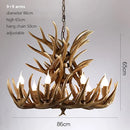 Medieval Wood Branch LED Pendant Chandelier - Stylish Hand-Knitted Design for Home Decor