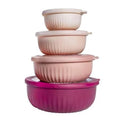 Ljojo Mixing Bowl Set with Lids, Food-Grade Salad Containers, Snack Bowls, Fresh-Keeping Bento Box