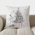 Ljojo Merry & Bright Ballet Girl Pillow Cover for Sofa, Bedroom, Car