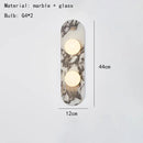 Ljojo Marble LED Wall Lamp White Glass Sconce for Indoor Spaces