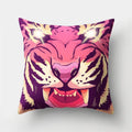 Ljojo Lion Tiger Head Pillowcase for Home Decor - Soft and Stylish Animal Cushion Cover
