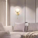 Ljojo Modern Marble Wall Lamp LED Minimalist Indoor Lighting Fixture for Living Room Bedroom Dining