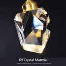 K9 Crystal Dining Chandeliers Gold Wire Hanging Ceiling Lights For Bedroom Decor by Ljojo
