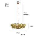 Ljojo Postmodern Designer Glass Chandelier Hanging Lamp for Dining Living Room
