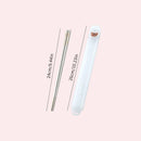 Ljojo 316 Stainless Steel Chopsticks Pair With Box, Anti-Slip Reusable Sushi Stick