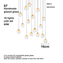 Handmade Glazed Glass Bubble Chandelier Dimmable LED G9 Light for Elegant Home Decor by Ljojo