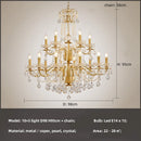 Ljojo Luxury Crystal Candle Chandelier Foyer Pendant Lights