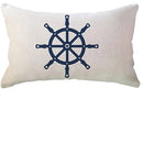 Blue Compass Pattern Decorative Pillowcase 40X60cm - Ljojo Brand