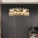 Ljojo Crystal Chandelier Modern Minimalist Living Pendant Light Luxe Kitchen Island Fixture