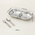 Ljojo Kids Stainless Steel Divided Food Plate with Cute Pattern