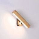 Ljojo Modern Adjustable Wood LED Wall Lamp with Switch - Indoor Wall Sconces for Living Room