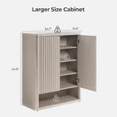 Ljojo™ 44" Tall Shoe Cabinet with Doors & 4 Shelves, Modern Storage Organizer