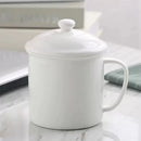 Ljojo 500ML Bone  Tumbler with Lid, Pure White Ceramic Coffee Mug