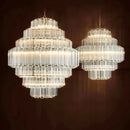 Glass Crystal Chandelier Pendant Light for Living Room Dining Bedroom Ceiling Lamp by Ljojo