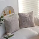 Apricot Plush Cushion Cover for Sofa and Car, 45*45 Decorative Pillow by Ljojo