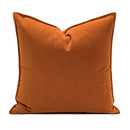 Ljojo Leopard Printed Velvet Cushion Cover 45x45cm Burnt Orange Knot Home Decor