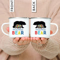 Enamel Mountain Mug with Handle by Ljojo. Best Camping Gift for Outdoor Lovers