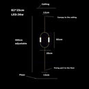 Italian Minimalist Gold Long-Line Tube Floor Lamp, Dimmable LED Wall Lamp for Living Room - Ljojo