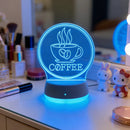 3D Coffee Night Light Decoration Desk Lamp LED Optical Illusion Christmas Home Gift Ljojo