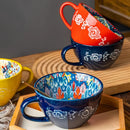 Ljojo 13.5 oz Bohemian Morning Tea Ceramic Coffee Mug for Family, Colleagues, Teachers, Wives, Husbands