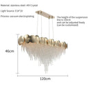 Italian K9 Crystal Pendant Lights Luxury Gold Chandelier for Bedroom Living Dining Room - Ljojo
