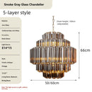 Glass Crystal Chandelier Pendant Light for Living Room Dining Bedroom Ceiling Lamp by Ljojo