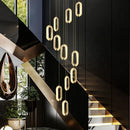 Ljojo Modern Aluminum LED Pendant Light for Home Office Staircase