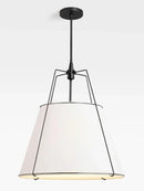 Ljojo Vintage American Cloth Chandelier Pendant Light Soft Glow for Kitchen Island and Bedroom