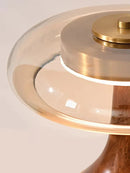 French Retro Style Wooden Desk Lamp Glass Table Light for Bedroom Living Room by Ljojo
