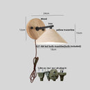 Ljojo LED Travertine Wall Light with Wood Pull Chain Switch and Iron Mirror Light