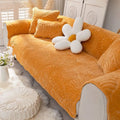 Ljojo Milk Velvet Sofa Cover Plush Winter Seat Protector Slipcover