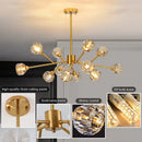 European Gold Chrome Branches K9 Crystal Chandelier Ceiling Light Fixture Ljojo
