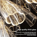 Ljojo Luxury Petal Chandelier Glass Hanging Lamps for High Ceiling Decor