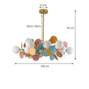Ljojo Colorful Chandelier Pendant Lamp Luxe Hanging Light for Bedroom Dining Living Room