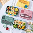 Ljojo 1300ML 4Grids Lunch Box: Tabieware, Microwavabie, Dishwasher Safe Bento Box