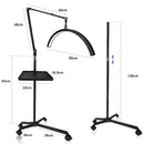 Ljojo 20 inch Half Moon LED Floor Light for Eyelash Extensions and Beauty Makeup