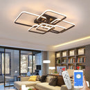 LODOOO Modern Led Chandelier for Living Room Bedroom Black Acrylic Aluminum Kitchen Ceiling Chandeliers AC85-265 by Ljojo