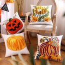 Embroidered Pumpkin Halloween Pillowcase by Ljojo - Cotton Throw Cushion Cover