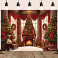 Christmas Day Party Background Cloth Tree Wall Tapestry for Home & Outdoor Photography by Ljojo