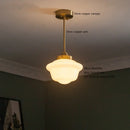 Ljojo 30cm Glass LED Pendant Lights with Copper Socket for Modern Interiors