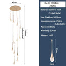 Ljojo Modern Staircase Crystal Chandelier for Living Room and Dining Room Decoration